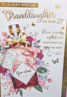 Granddaughter 21 Birthday - Large Gin & Flowers