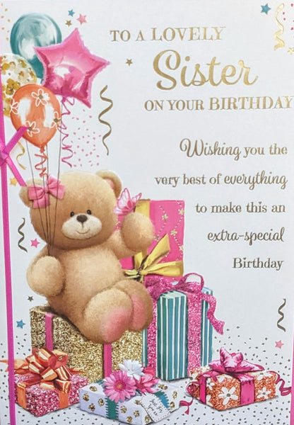 Sister Birthday - Large Cute Boxes & Balloons