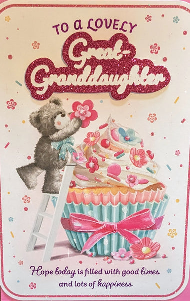 Great Granddaughter Birthday - Cute Bear Decorating Cake