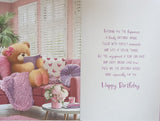 Open Female Birthday - Cute Bear With Book