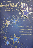 Dad Birthday - Large Blue & Gold Stars