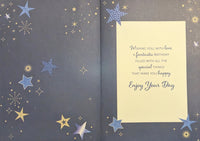 Dad Birthday - Large Blue & Gold Stars