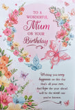 Mum Birthday - Large Flowers & Butterflies