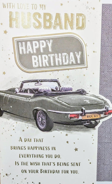 Husband Birthday - Silver Car
