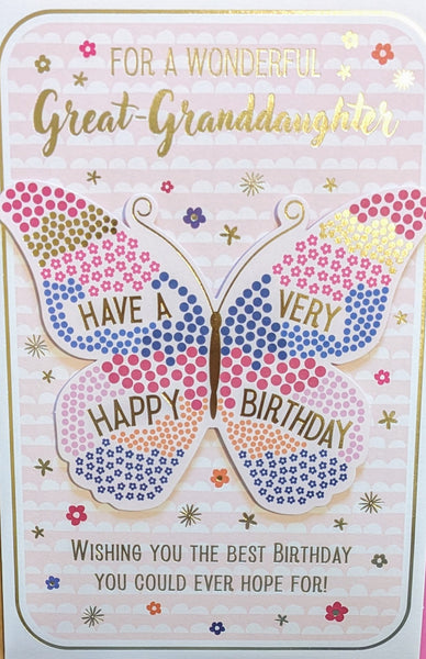 Great Granddaughter Birthday - Big Butterfly