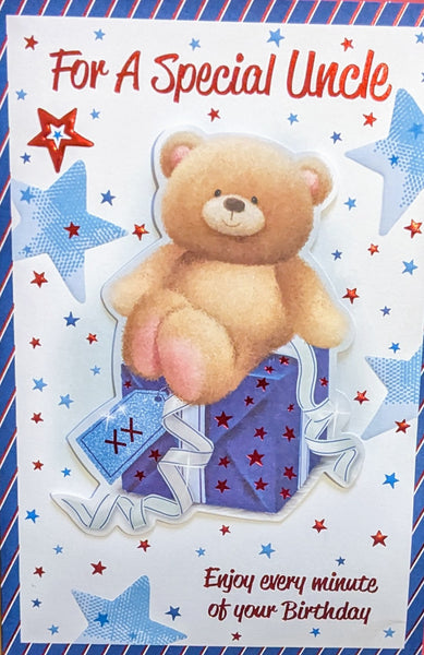 Uncle Birthday - Cute Bear On Box