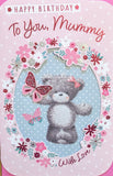 Mummy Birthday - Cute Bear Holding Butterfly