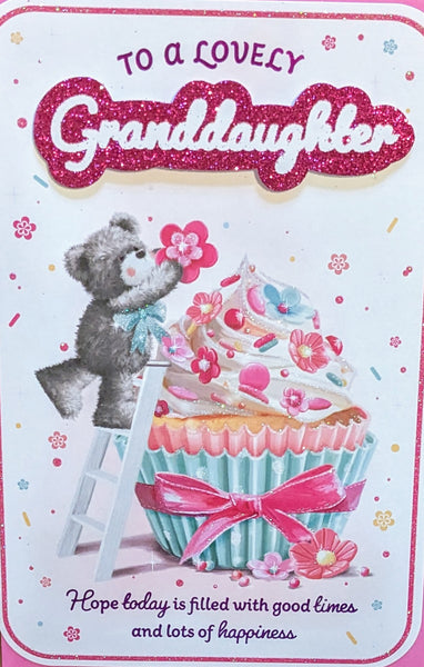 Granddaughter Birthday - Cute Bear Decorating Cake