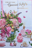 Mother’s Day Wife - Large Flowers & Cupcake