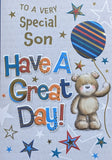 Son Birthday - Cute Balloon & Stars