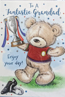 Grandad Birthday - Cute Bear With Trophy