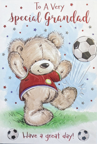 Grandad Birthday - Cute Bear With Football