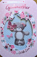 Mother’s Day Godmother - Cute Bear With Butterflies