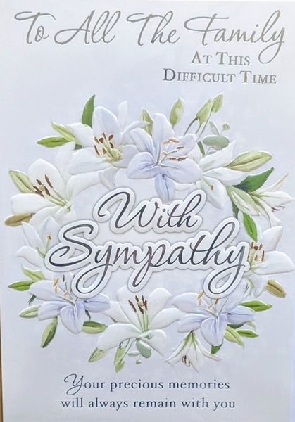 Sympathy To All The Family - Lilies With Sympathy