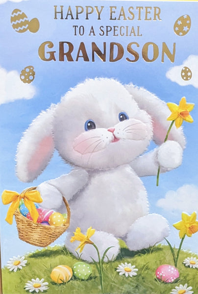 Easter Grandson - Cute Rabbit Happy