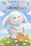 Easter Grandson - Cute Rabbit Wishes