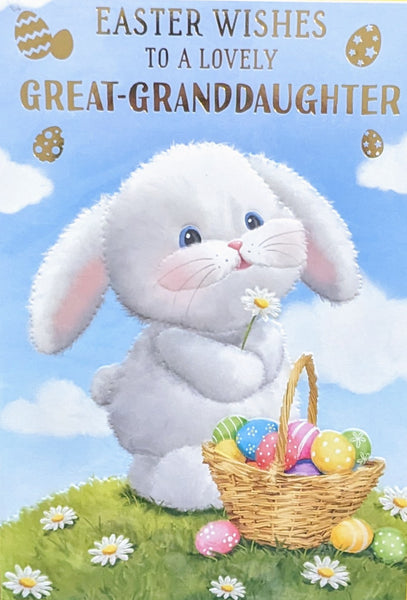 Easter Great Granddaughter - Cute Rabbit Lovely