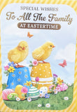 Easter To All The Family - Chicks On Flower Pot