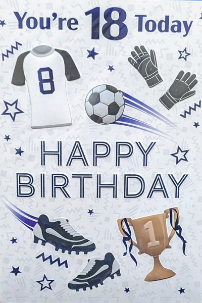 18 Birthday Male - Football Happy