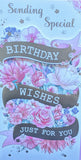 Open Female Birthday - Slim Traditional Banner