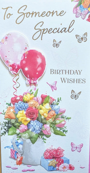 Someone Special Birthday - Slim Flowers & Balloons