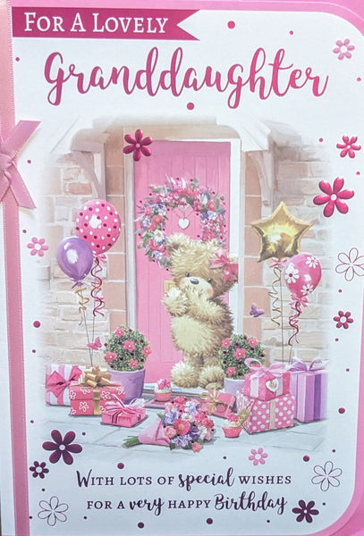 Granddaughter Birthday - Large Cute Pink Door