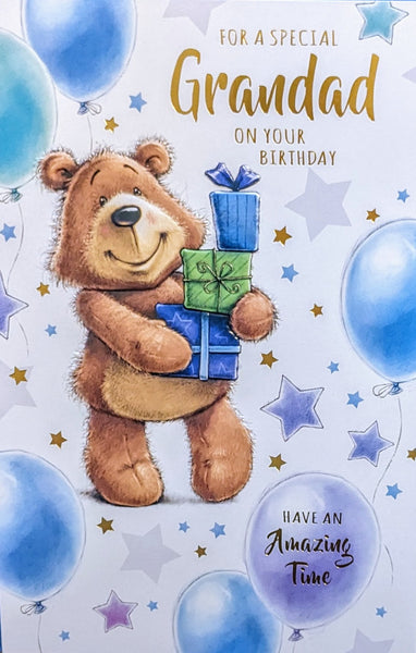 Grandad Birthday - Cute Boxes & Balloons