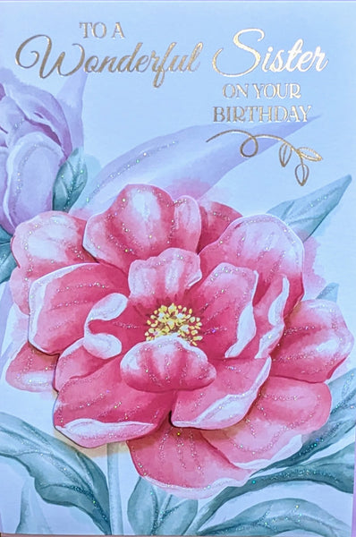 Sister Birthday - Big Pink Flower