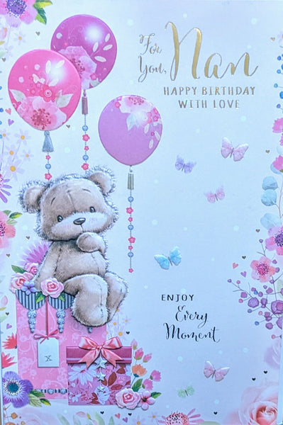Nan Birthday - Cute Boxes & Balloons