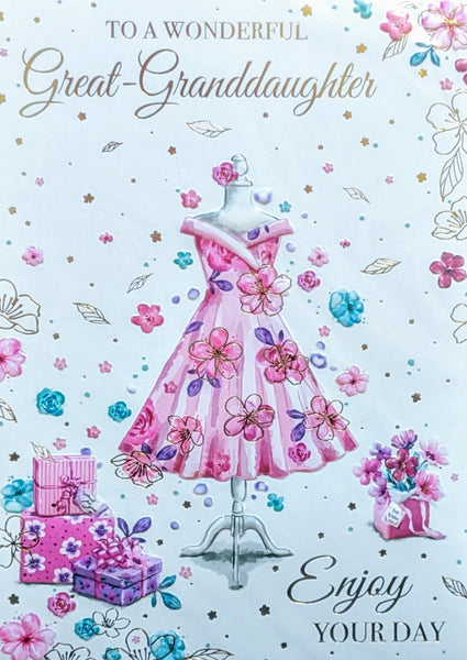 Great Granddaughter Birthday - Pale Pink Dress