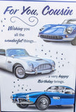 Cousin Birthday Male - Blue Cars