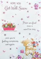 Get Well Soon - Cute Bear On Right