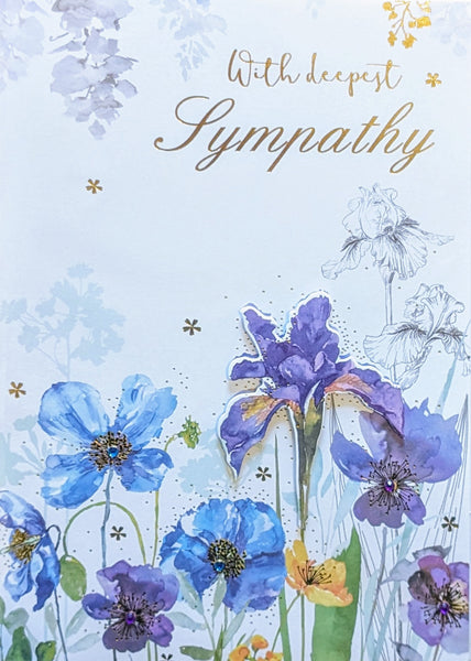 Sympathy - Handmade Purple & Blue Flowers