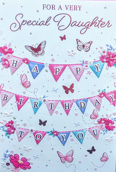 Daughter Birthday - Traditional Pink Bunting