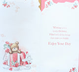 Open Female Birthday - Slim Platinum Cute Bear In Box