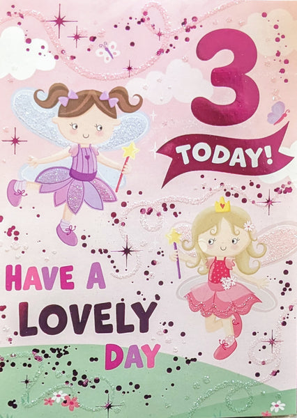 3 Girl Birthday - Fairies Lovely