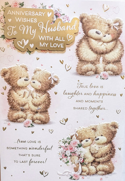 Husband Anniversary - Large Cute Bear Couples