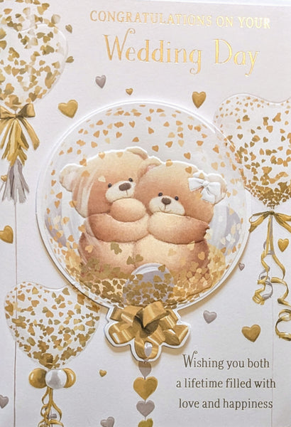 Wedding Day - Cute Bears In Balloon