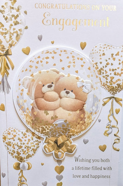 Engagement - Cute Bears In Balloon