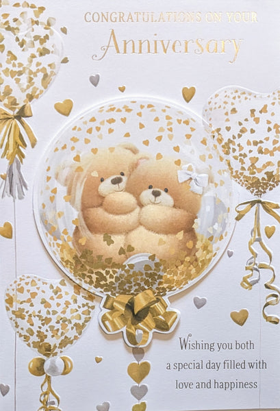 Your Anniversary - Cute Bears In Balloon