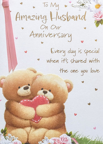 Husband Anniversary - Cute Bears With Heart
