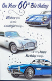 60 Birthday Male - Blue Cars