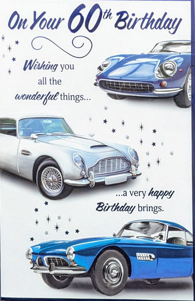 60 Birthday Male - Blue Cars