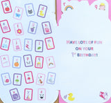 1 Girl Birthday - Platinum Slim Alphabet