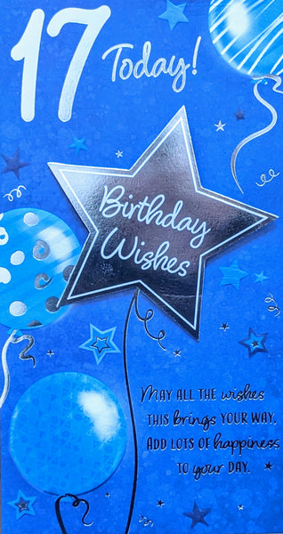 17 Boy Birthday - Slim Star & Balloons