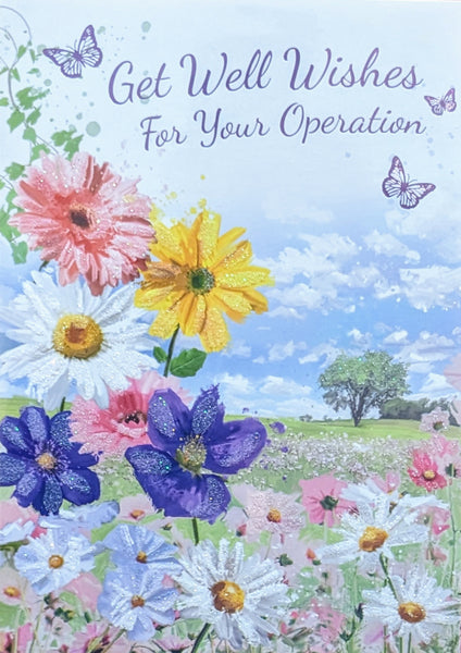 Get Well Operation - Purple & White Flowers