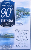 90 Birthday Male - Ocean Scene