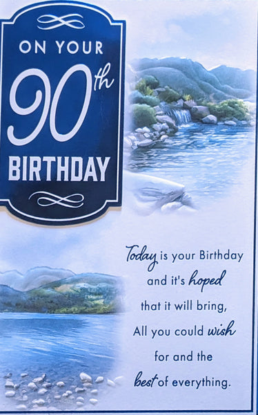 90 Birthday Male - Ocean Scene