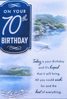 70  Birthday Male - Ocean Scene