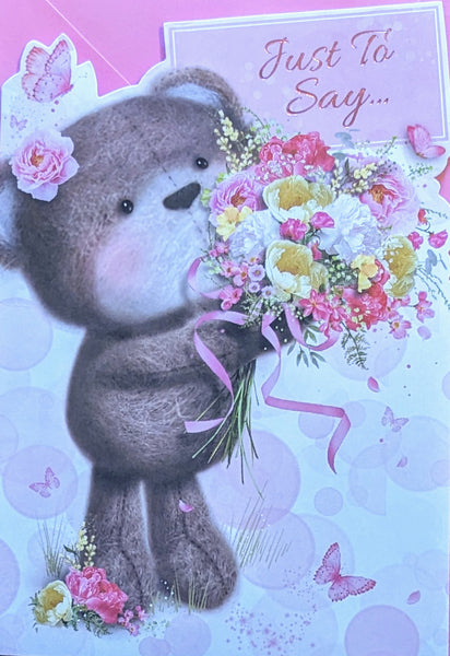 Blank - Bear With Bouquet